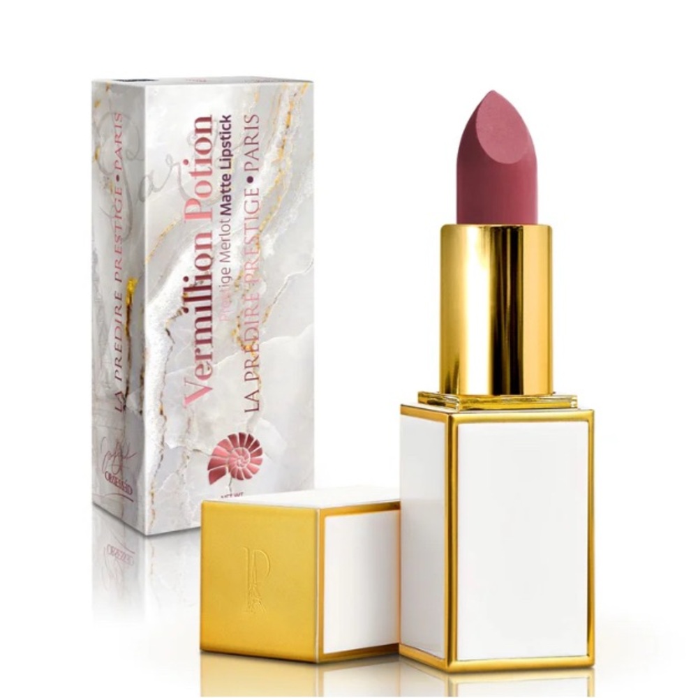 Vermillion Potion La Prestige Paris Prestige Merlot Matte Lipstick NIB